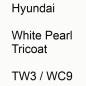 Preview: Hyundai, White Pearl Tricoat, TW3 / WC9.